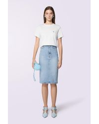 Fiorucci - Heart Denim Midi Skirt Light - Lyst