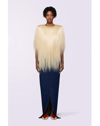 Fiorucci - Embroidered Denim Maxi Skirt Deep - Lyst