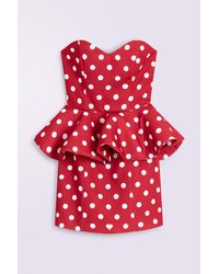 Fiorucci - Polka Dot Peplum Mini Dress - Lyst