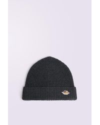 NWT Fiorucci Intarsia Angels Beanie Fiorucci classic angel beanie in black | ASOS main image 2