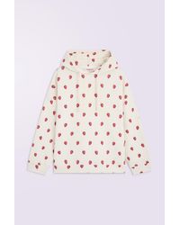 Fiorucci - Raspberry Print Hoodie Cream - Lyst