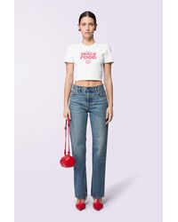 Fiorucci - Heart Graphic Straight Fit Jeans Mid - Lyst
