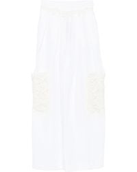 Ermanno Scervino - Lace-pocket Linen Trousers - Lyst