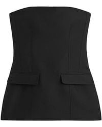 TOTEME - Strapless Crepe Pocket Top Black - Lyst