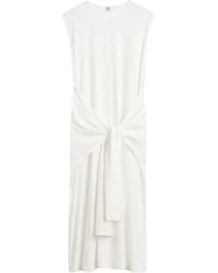 TOTEME - Tie-waist Jersey Dress Off-white - Lyst