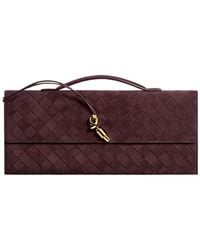 Bottega Veneta - Andiamo Suede Clutch Bag - Lyst