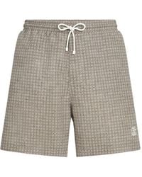 Brunello Cucinelli - Floral Print Nylon Swim Shorts - Lyst