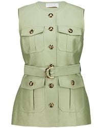 Zimmermann - Luna Wool Silk Utility Vest - Lyst