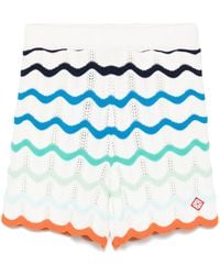 CASABLANCA - Gradient Wave Crochet Shorts - Lyst