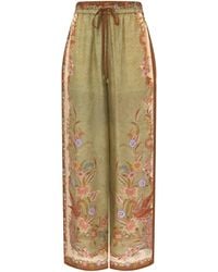 Zimmermann - Indra Floral-print Trousers - Lyst