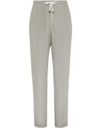 Brunello Cucinelli - Linen Trousers - Lyst