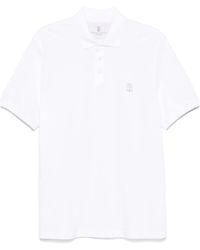 Brunello Cucinelli - Logo Cotton Polo Shirt - Lyst