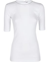 Brunello Cucinelli - Monili-trim Short-sleeve T-shirt - Lyst