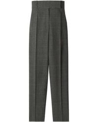 Lanvin - High-waisted Checked Trousers - Lyst