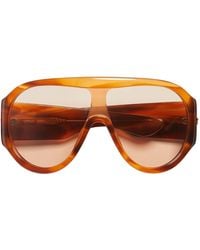 Bottega Veneta - Scudo Shield Sunglasses - Lyst