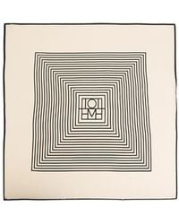 TOTEME - Centered Monogram Silk Scarf - Lyst