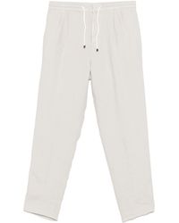 Brunello Cucinelli - Linen Drawcord Trousers - Lyst
