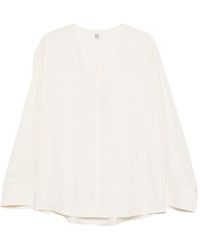 TOTEME - V-Necked Blouse - Lyst