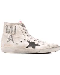Golden Goose Francy Logo-patch Distressed Sneakers - Natural