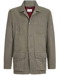 Brunello Cucinelli - Cotton And Linen Canvas Outerwear Jacket - Lyst