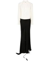 The Attico - Paneled Long-sleeve Gown - Lyst