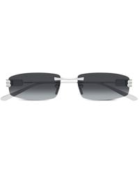 Balenciaga - Gossip Logo-plaque Rectangle-frame Sunglasses - Lyst