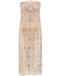 Ermanno Scervino - Crystal-embellished Lace Midi Dress - Lyst