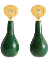 TOTEME - Jade Drops Dark Green/gold - Lyst