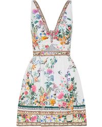 Camilla - Short V Neck Cutout Dress - Lyst