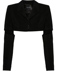 Mugler - Cut-out Cropped Jacket - Lyst
