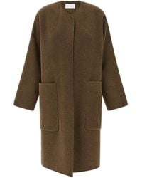 The Row - Tiberus Crew-neck Pocket Coat - Lyst