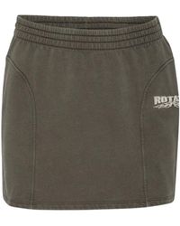 ROTATE BIRGER CHRISTENSEN - Enzyme Sweat Mini Skirt Khaki - Lyst