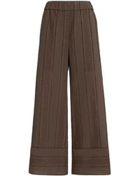 Brunello Cucinelli - Techno Cotton Poplin Broderie Anglaise Track Trousers - Lyst