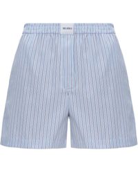 The Attico - Striped-pattern Elasticated Mini Shorts - Lyst