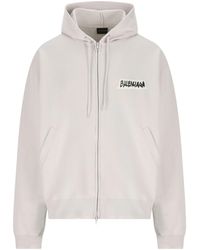 Balenciaga - Masking Tape Zip-up Hoodie - Lyst