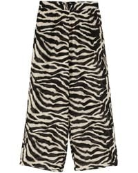 Ermanno Scervino - Printed Cotton Trousers - Lyst
