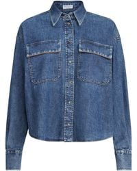 Brunello Cucinelli - Denim Cotton Shirt - Lyst