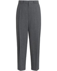 Brunello Cucinelli - Virgin-wool, Cotton And Silk Moulinè Trousers With Pleat - Lyst