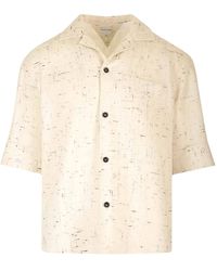 Bottega Veneta - Light Criss Cross Viscose Silk Shirt - Lyst