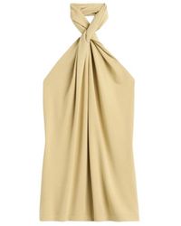 TOTEME - Twisted Jersey Halter Top Chai - Lyst
