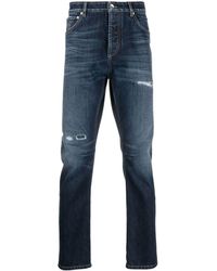 Brunello Cucinelli - Distressed Straight-leg Jeans - Lyst