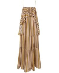 Zimmermann - Rebellion Ruffled Striped Maxi Dress - Lyst