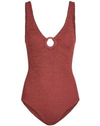 Hunza G - Celine Ring-Detail Swimsuit - Lyst