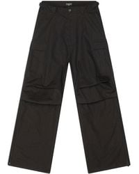 Balenciaga Cotton Kick Cargo Trousers in Black for Men | Lyst