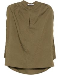 DARKPARK - Tracy Textured Gathered Blouse - Lyst