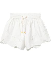 Zimmermann - Mahon Cotton Shorts - Lyst