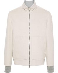 Brunello Cucinelli - Reversible Cashmere Bomber Jacket - Lyst