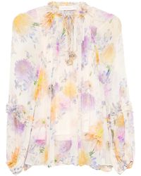 Zimmermann - Gathered Neck Tie With Flexible Cuffs - Lyst