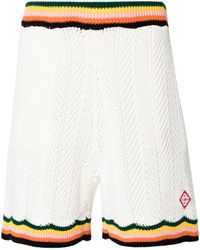 Casablancabrand - Striped Chevron-knit Shorts - Lyst