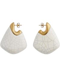Bottega Veneta - Small Fin Ceramic Earrings - Lyst